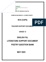 K2023 ZN English Fal Teacher's Guide Poetry Question Bank May 2023