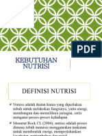 Kebutuhan Nutrisi