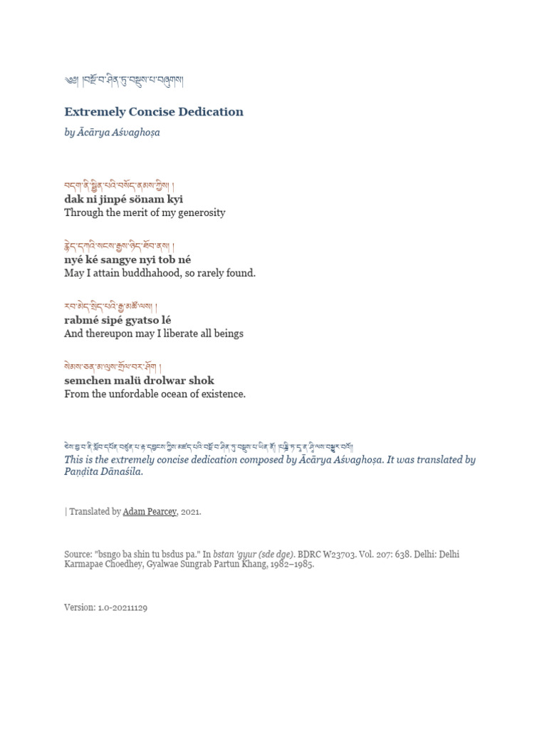 Extremely Concise Dedication-2 | PDF