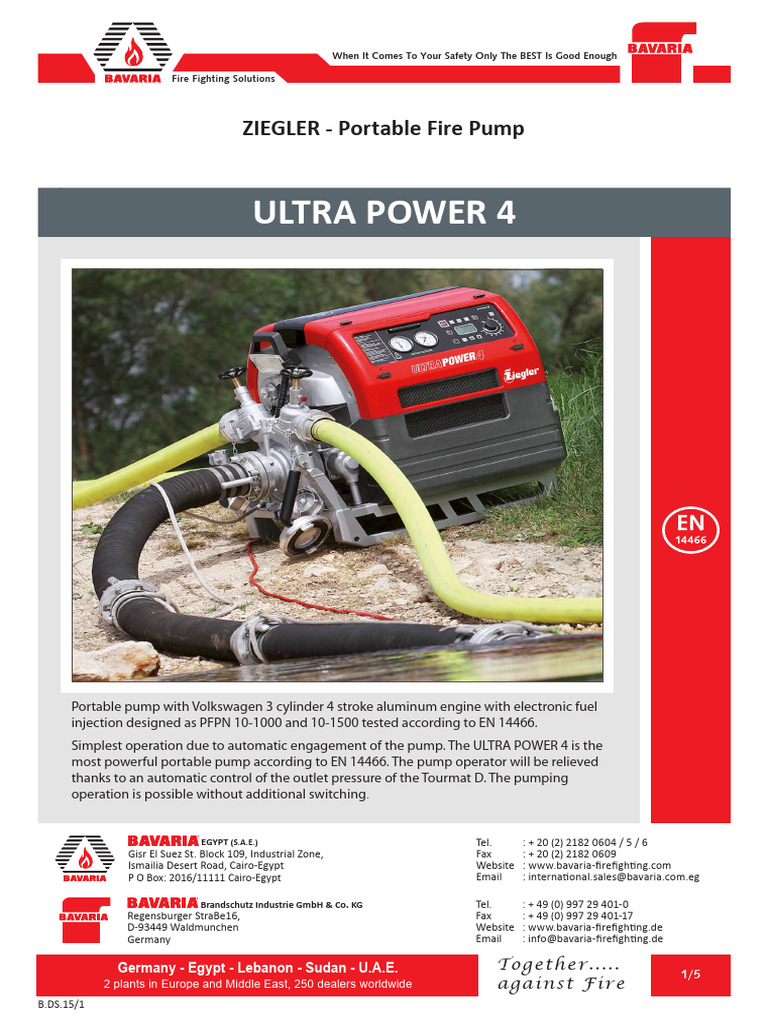 Ziegler English Data Sheet PDF Pump Engines