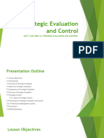 A16 UNIT 7 LECTURE 16 STRATEGIC EVALUATION and CONTROL