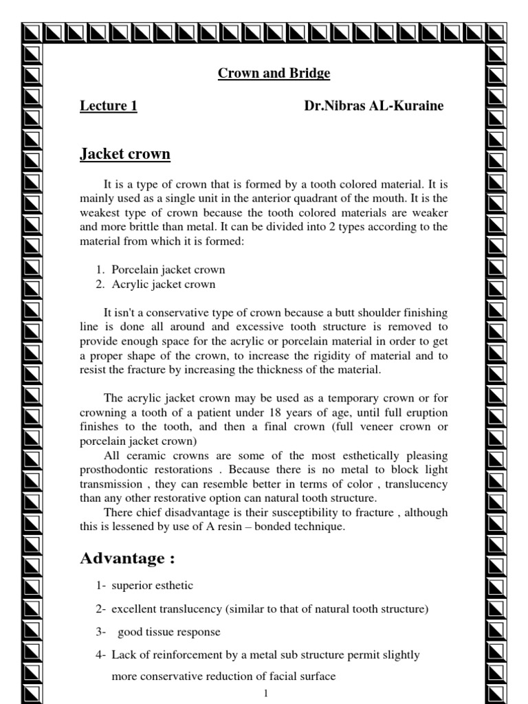 08 Jacket Crown Porcelain Dentistry