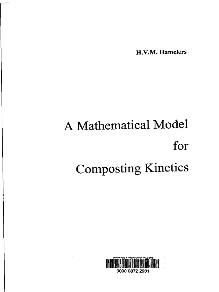 A Mathematical Model For Composting Kinetics | PDF | Compost ...