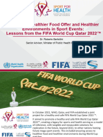 Launch of The New Guide Healthier Food Lessons From The Fifa World Cup Qatar2022 Presentation