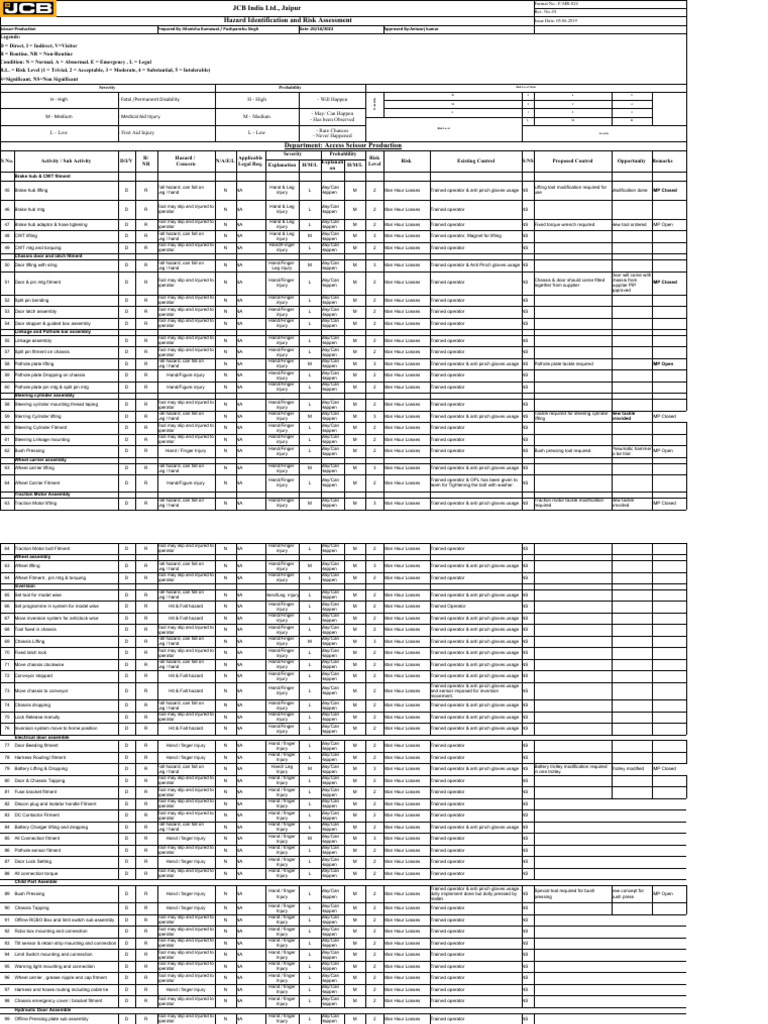 HIRA1 | PDF | Hand | Risk