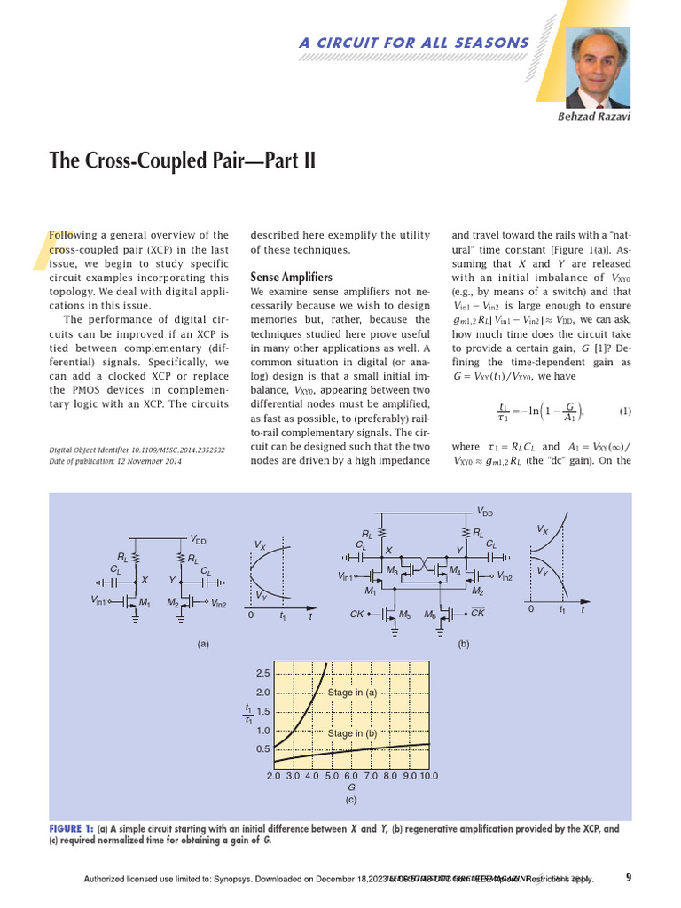 Cross-Coupled Pair in Digital Circuits | PDF | Science & Mathematics