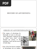 History of Advertising - World & India