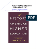 Dwnload Full A History of American Higher Education 3rd Edition Ebook PDF