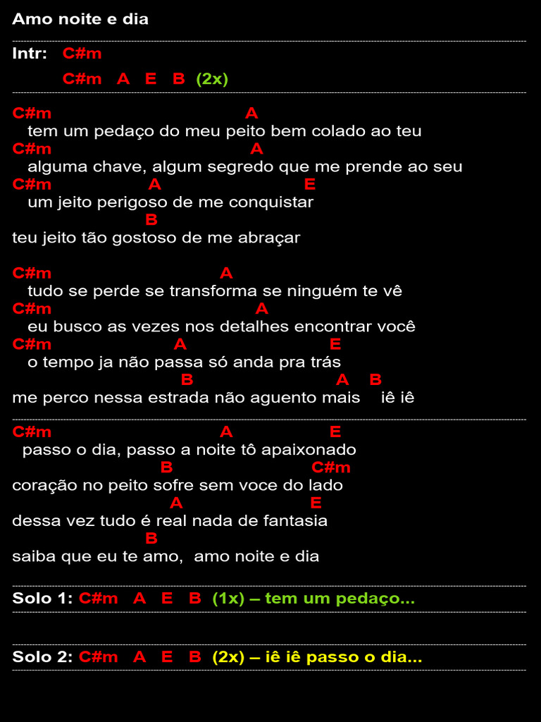 Letra e Cifras de 
