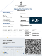 Certificate For COVID-19 Vaccination: Beneficiary Details