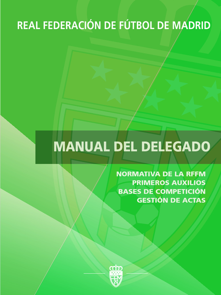 Manual Del Delegado Rffm Pdf árbitro Lavado De Manos