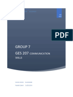 Group 7 GES 207: Communication Skills