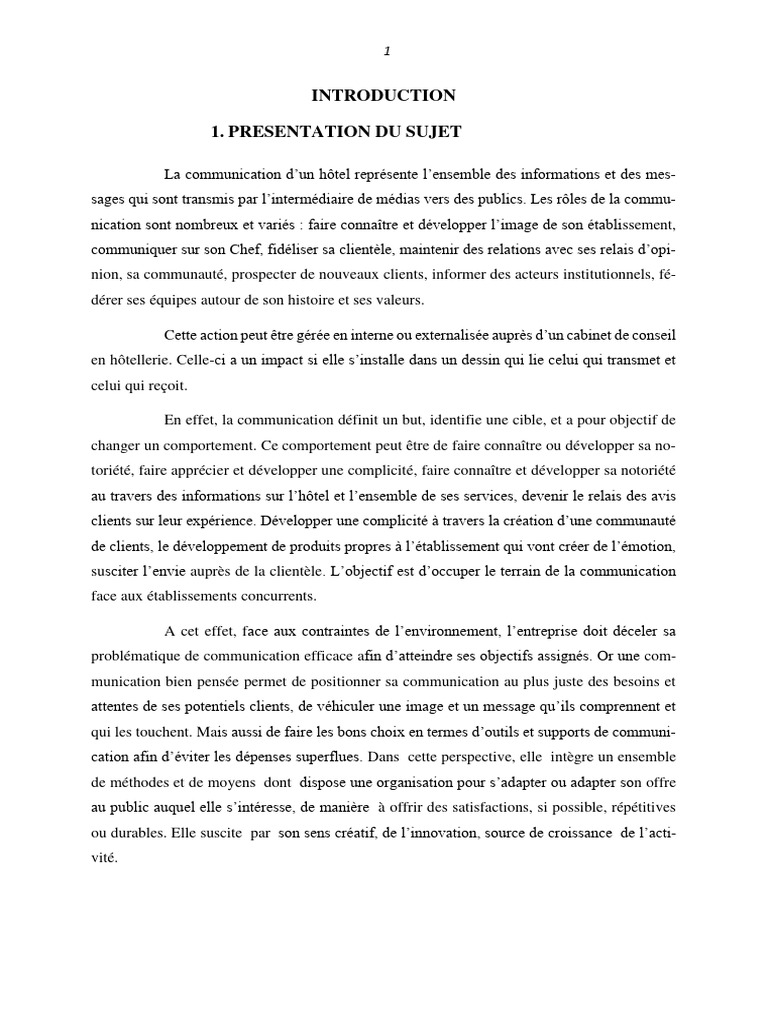 Communication efficace en hôtellerie | PDF