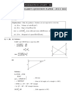 Solution To Board'S Question Paper: July 2023: Mathematics (Part - Ii)