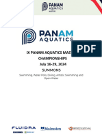 Summons IX PanAm Aquatics Masters Championships 2024