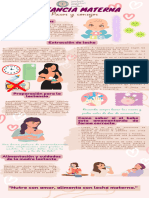 Infografía Maternidad Lactancia Materna Pasos y Consejos Suave Ilustrado Rosa