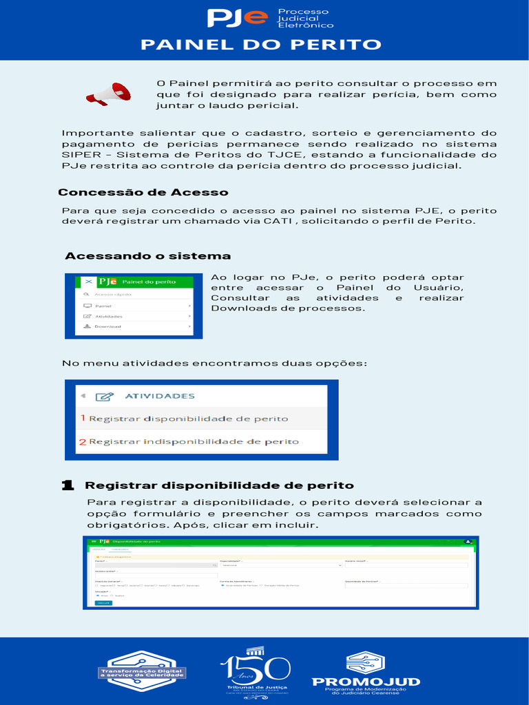 Acesso e Gerenciamento do Painel do Perito no PJe | PDF | Informática ...