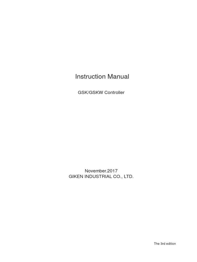 GSK・GSKW Instruction Manual 4th | PDF | Personal Computers | Electrical ...