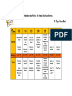 Plano de Atividades Das Ferias de Natal Da Academia