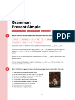 Grammar Sheet Present Simple