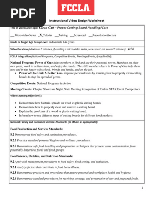 instructional video design worksheet