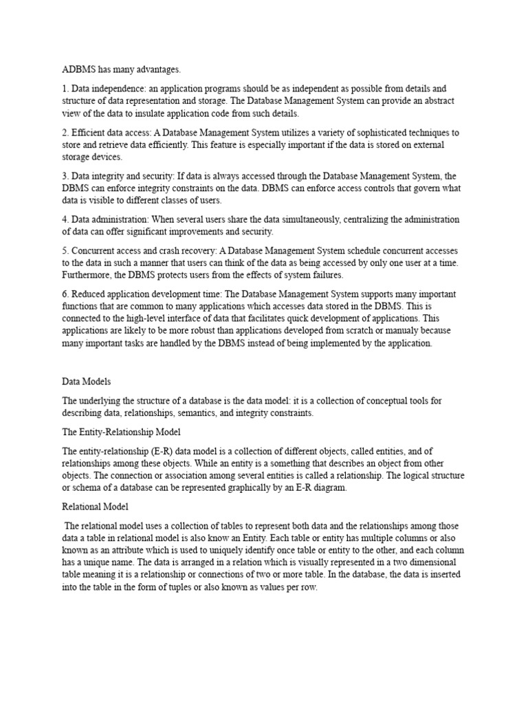 Database Management System Notes | PDF