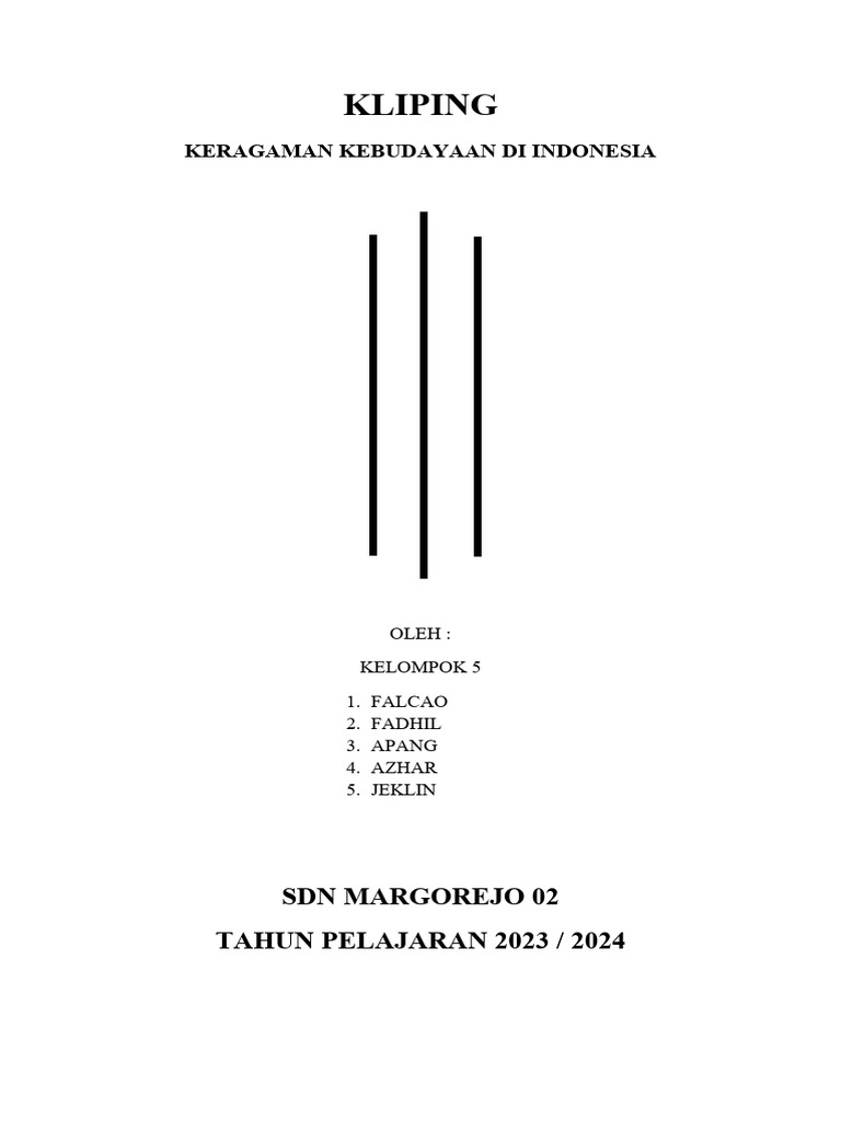 Kliping Keragaman Kebudayaan Di Indonesia | PDF