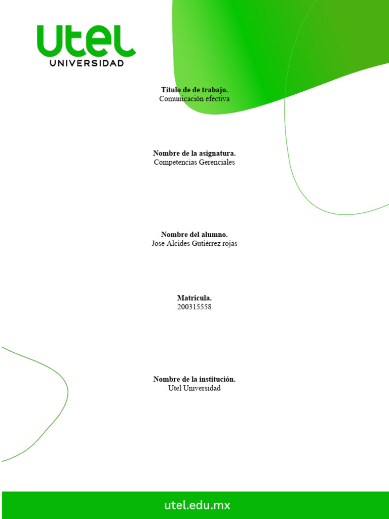 Comunicacion Efectiva Pdf Comunicación Liderazgo