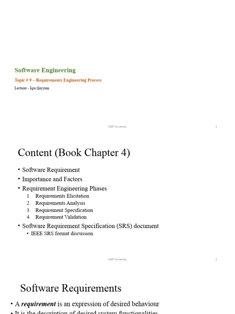 9 - Requirement Engineering Process | PDF | Specification (Technical ...