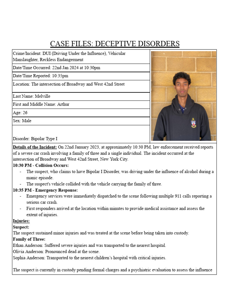 Forensic Case File Example