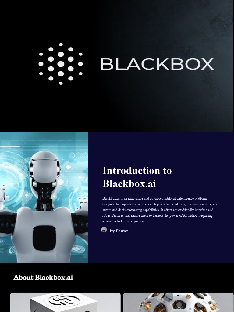 Blackbox.ai: AI for Business Insights | PDF | Analytics | Predictive ...