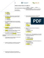 Examen Segundo Parcial de Quimica