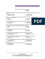 CHAPTER 18 PRETEST Anatomy of Blood Vessels