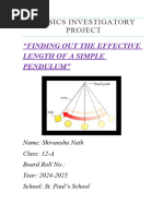 Shivanshu's Physics Investigatory Project