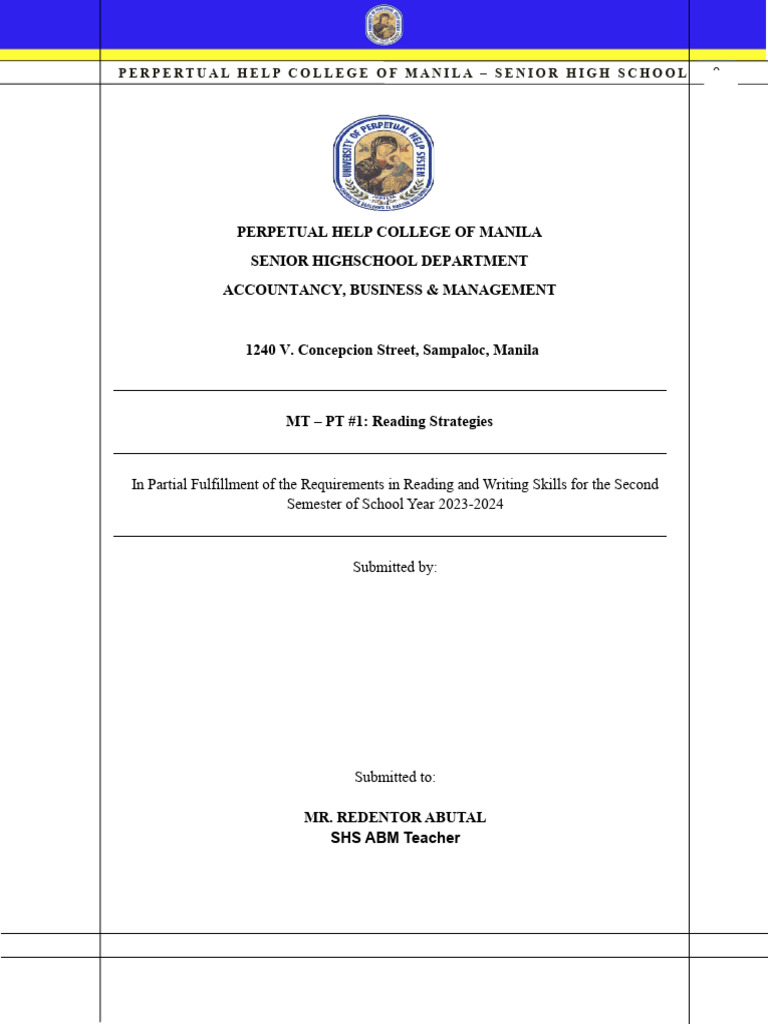 MT Pt1 Reading Strategies | PDF