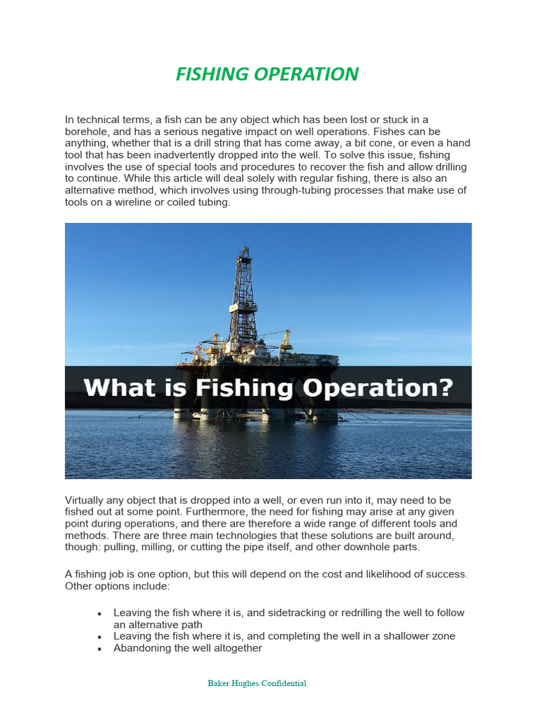 Fishing Operation | PDF