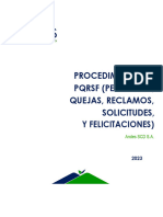 Procedimiento PQRSF