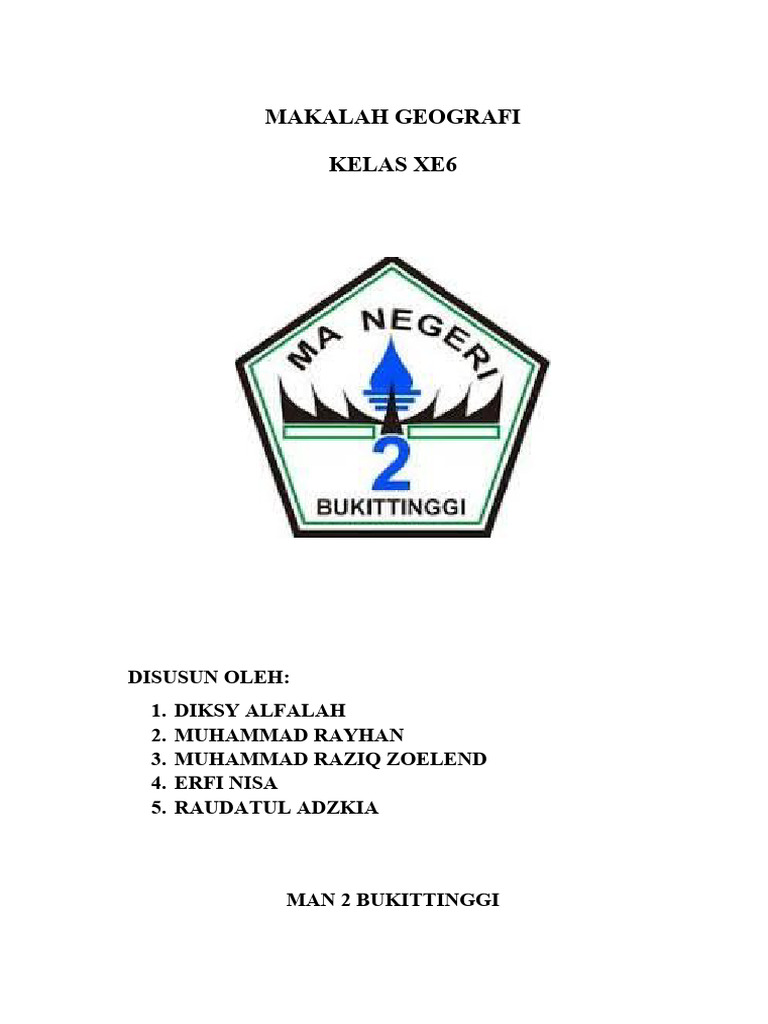 Contoh Makalah Penelitian Geografi Lengkap dengan Struktur dan Pembahasan