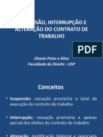 USP 14ª AULA SLIDE Suspensão, interrupção e alteração do contrato de trabalho