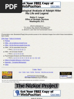Psychology Psychological Analysis Of Hitler