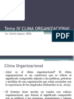 Tema IV CLIMA ORGANIZACIONAL