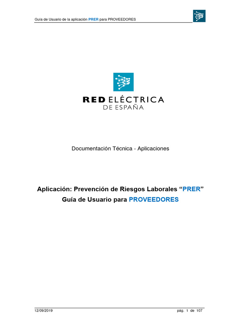 Guía PRER para Proveedores: Uso y Funciones | PDF | Contraseña | Internet