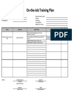 FT-APL-002-00 OJT Training Plan Template Sample