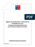 REGISTRO PIE EducaciOn Parvularia 2011