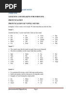 Form One Notes