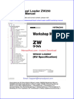 Hitachi Wheel Loader Zw250 Workshop Manual