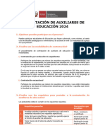 Preguntas Frecuentes Contratacion Auxiliares Educacion