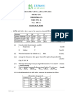 Chemistry Paper 2 - Marking Scheme