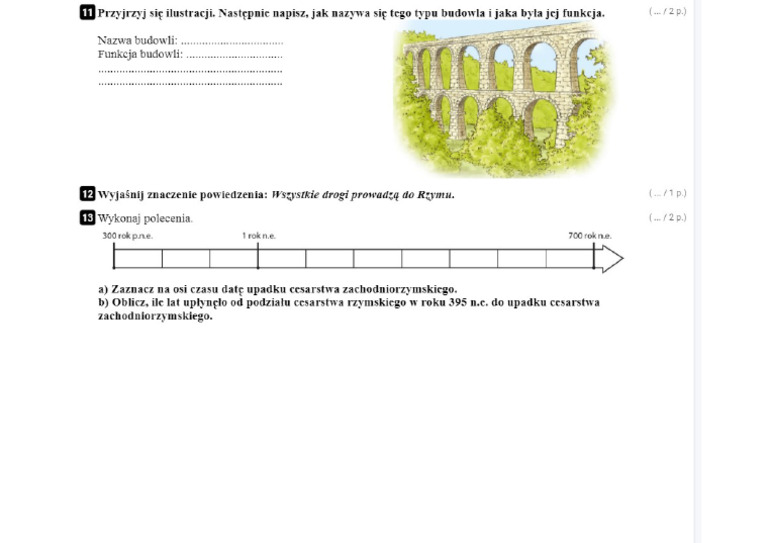 Test Starozytny Rzym Klasa 5 Starozytny Rzym 3 | PDF