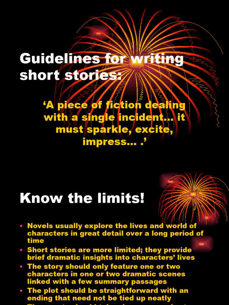 Guidelines For Writing Short Stories PDF Narration Plot (Narrative)